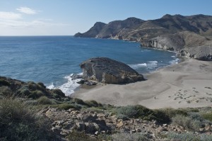 Playa de Monsul, en Níjar