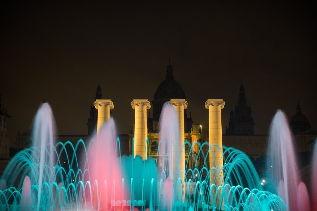 Fuente mágica de Montjuïc, Barcelona. 