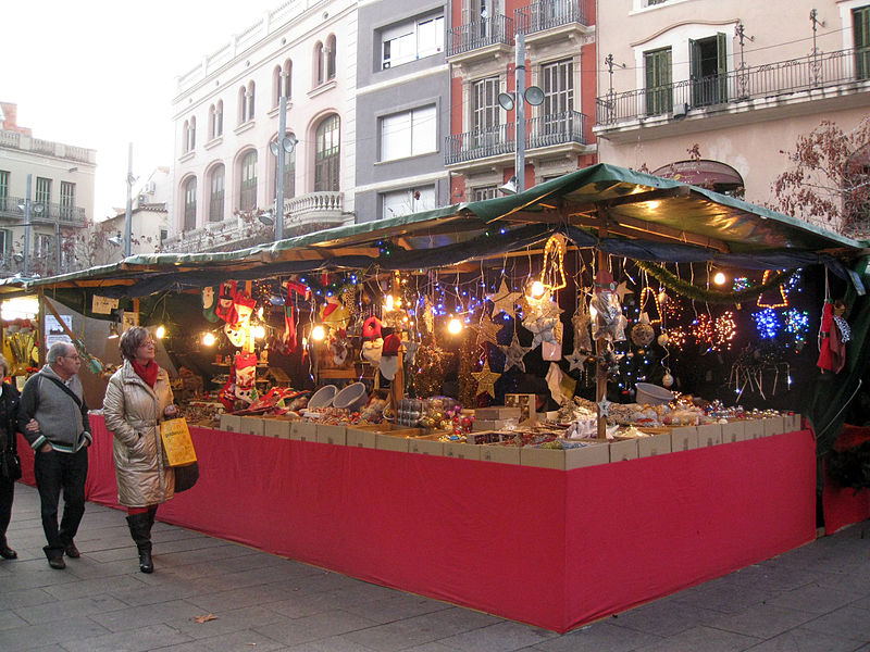 Mercadillo navideño en Barcelona