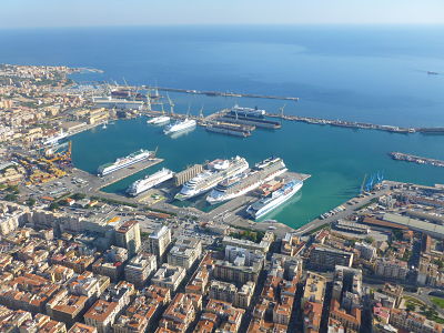 Image of the ferry terminal in Palermo