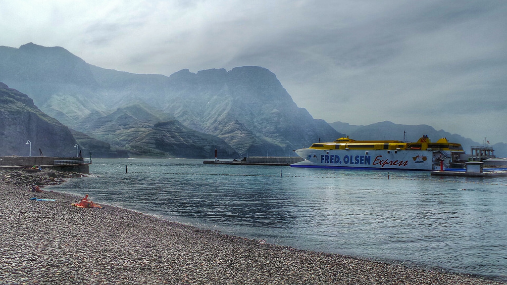 Imagen de la terminal de ferrys de Gran Canaria (Agaete)