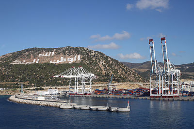 Imagen de la terminal de ferrys de Tánger Med