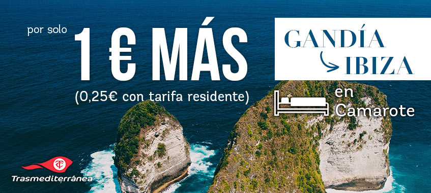 Imagen de Gandia - Ibiza en camarote..¡por sólo 1€ más!