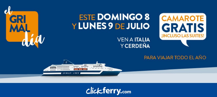 Imagen de Reserva este Domingo y Lunes tu ferry a Italia...¡Y te regalamos el camarote!