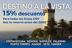Imagen de Reserva antes del 28/02/17 y recibe un 15% de descuento GNV | Billetes de Ferry Online | Barco Barato