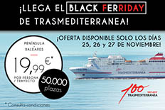 Imagen de Black Friday Clickferry y Trasmediterranea desde 19,99€ | Billetes de Ferry Online | Barco Barato