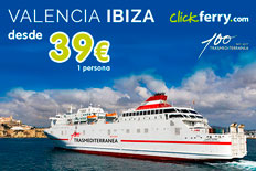 Imagen de Barcelona - Ibiza al mejor precio, promoción Especial ClickFerry +  Trasmediterranea | Billetes de Ferry Online | Barco Barato