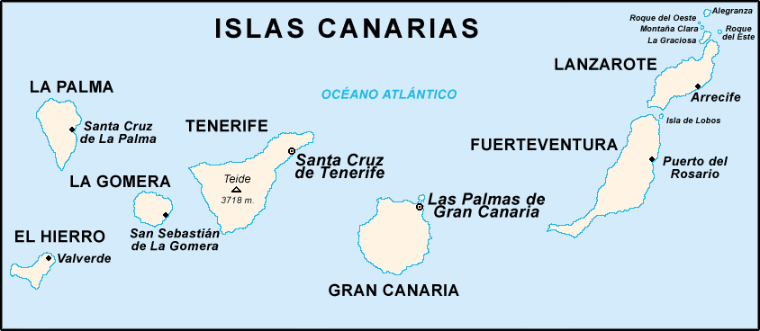 mappa canarie