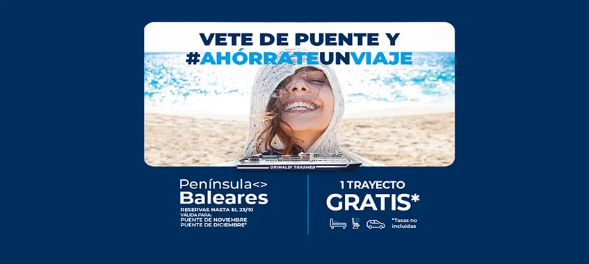 Imagen de Vete de Puente: 1 trayecto es gratis con Trasmed. Reserva antes del 23/10