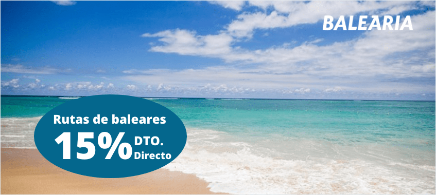 Imagen de VACACIONES 2023. 15% de descuento para tus vacaciones con Balearia.